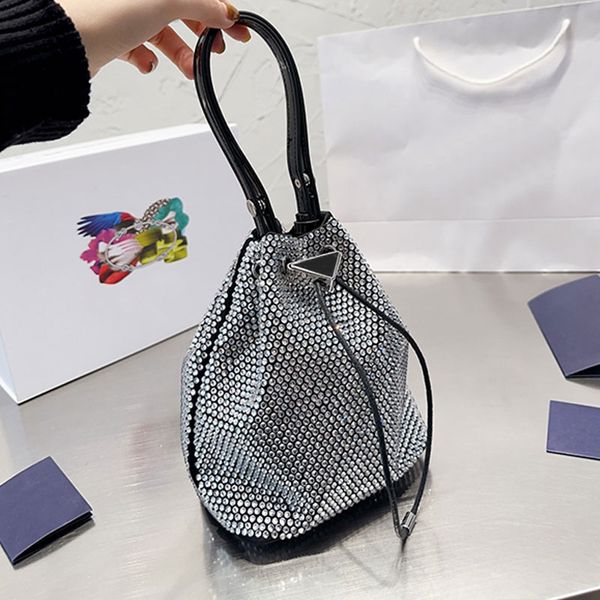 crystal bucket bag drawstring crossbody bags women handbags purse leather strap triangle sign fashion letters silver hardware hand wallets
crystal bucket bag drawstring crossbody bags women handbags purse leather strap triangle sign fashion letters silver hardware hand wallets