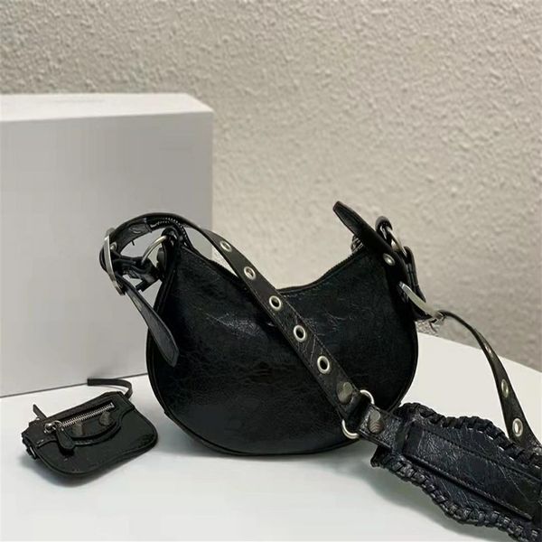 le cagole bags designer ba' le cagole half moon cross body genuine patent leather rivet motorcycle shoulder bag crochet wide strap new
le cagole bags designer ba' le cagole half moon cross body genuine patent leather rivet motorcycle shoulder bag crochet wide strap new