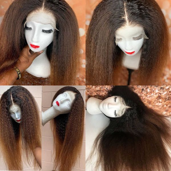 lace wigs natural long ombre blonde yaki 24inch soft kinky straight front wig black women with babyhair preplucked deep part 221216, Black;brown
lace wigs natural long ombre blonde yaki 24inch soft kinky straight front wig black women with babyhair preplucked deep part 221216, Black;brown