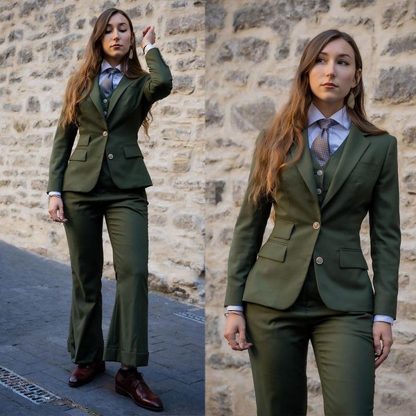 army green women blazer suits street power slim fit evening party formal outfit wedding wear 3 pieces, Black;red
army green women blazer suits street power slim fit evening party formal outfit wedding wear 3 pieces, Black;red