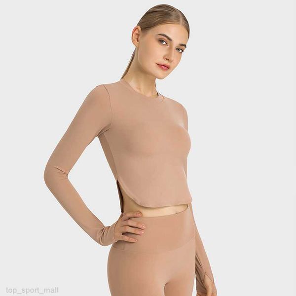 l-220 yoga clothes side seam split sweatshirt soft against skin casual jogging long sleeve tee elastic quick dry shirts with removable
l-220 yoga clothes side seam split sweatshirt soft against skin casual jogging long sleeve tee elastic quick dry shirts with removable