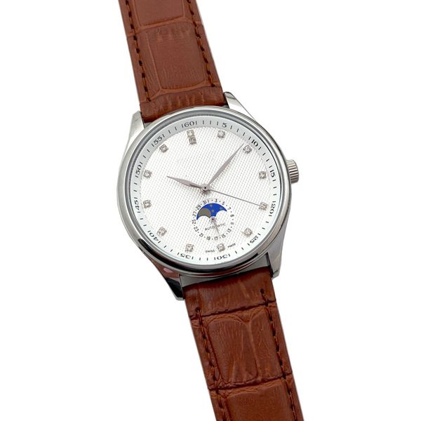 business men watches mechanical automatic movement moon phase luxury designer watch stainless steel band mens wristwatches for men's ch, Slivery;brown
business men watches mechanical automatic movement moon phase luxury designer watch stainless steel band mens wristwatches for men's ch, Slivery;brown