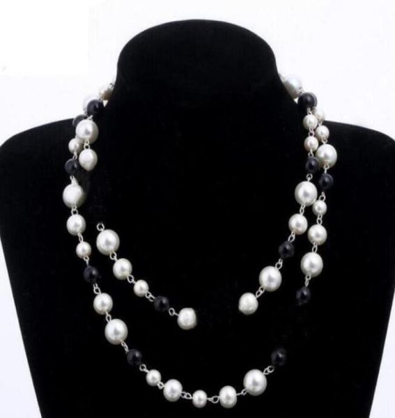 designer jewelry necklace elegant women black and white pearl sweater chain paris fashion diamond necklaces wedding jewelrys acces6315729, Silver
designer jewelry necklace elegant women black and white pearl sweater chain paris fashion diamond necklaces wedding jewelrys acces6315729, Silver
