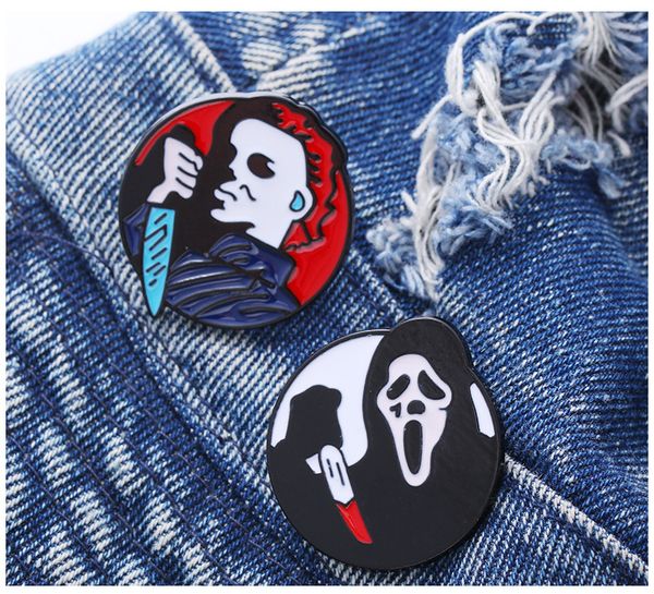 horror movie serial killer brooch film and tv peripheral figures alloy brooch personality ghost face cartoon halloween gift badge accessorie, Blue
horror movie serial killer brooch film and tv peripheral figures alloy brooch personality ghost face cartoon halloween gift badge accessorie, Blue