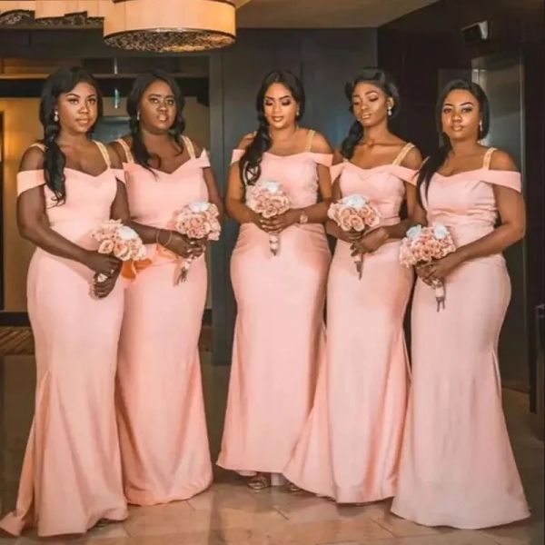 2023 blush mermaid bridesmaid dresses off shoulder straps floor length satin beach plus size wedding guest gowns custom made formal evening, White;pink
2023 blush mermaid bridesmaid dresses off shoulder straps floor length satin beach plus size wedding guest gowns custom made formal evening, White;pink
