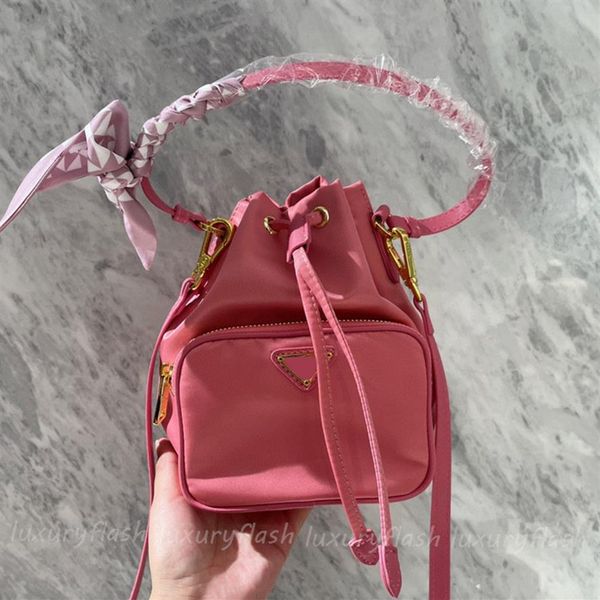 bucket bag women designer nylon handbag mini tote small luxurys shoulder crossbody bags with silk scarf 4 color ladies nano purses2884
bucket bag women designer nylon handbag mini tote small luxurys shoulder crossbody bags with silk scarf 4 color ladies nano purses2884