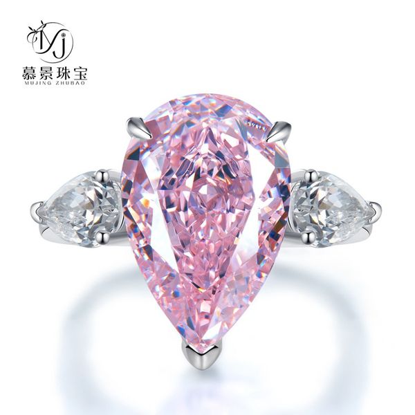 wedding accessories pure silver engagement rings fadeless pink pear diamond birdal ring proposal ring no fading ladies jewelry r388, White
wedding accessories pure silver engagement rings fadeless pink pear diamond birdal ring proposal ring no fading ladies jewelry r388, White