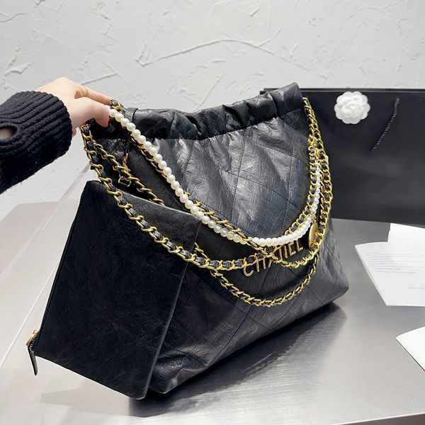 lager capacity handle 22 bags black brown diamond quilted grained shiny leather handbag with pearl chain coin purse luxury outdoor totes sho
lager capacity handle 22 bags black brown diamond quilted grained shiny leather handbag with pearl chain coin purse luxury outdoor totes sho