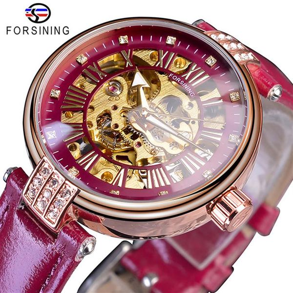 forsining fashion golden skeleton diamond design red genuine leather band luminous lady mechanical watches brand luxury229a, Slivery;brown
forsining fashion golden skeleton diamond design red genuine leather band luminous lady mechanical watches brand luxury229a, Slivery;brown