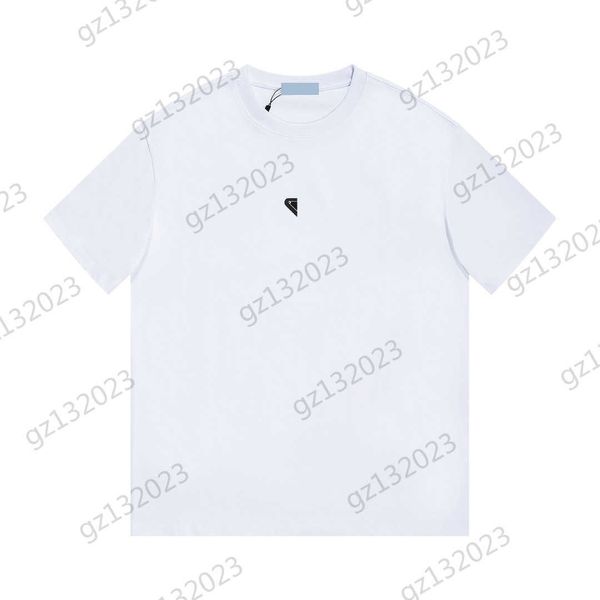 women shirt t-shirts triangle logo decoration short sleeve t-shirt classic basic style casual sports joker designer style womens clothes, White
women shirt t-shirts triangle logo decoration short sleeve t-shirt classic basic style casual sports joker designer style womens clothes, White