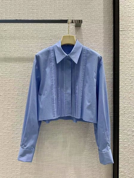 milan runway shirts 2023 new spring summer lapel neck long sleeve beads designer blouses brand same style women's 1229-19, White
milan runway shirts 2023 new spring summer lapel neck long sleeve beads designer blouses brand same style women's 1229-19, White