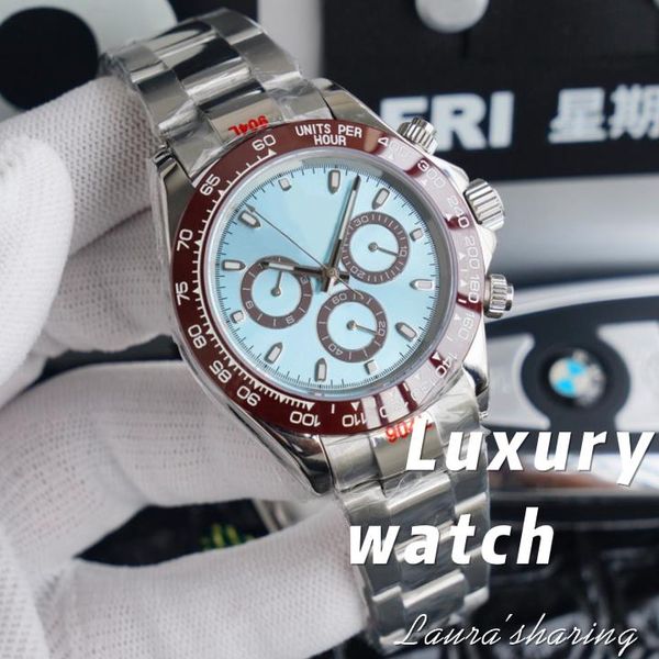 luxury mens watch blue ceramic 40mm dial automatic wristwatches 904l stainless steel calendar sapphire mirror classic luminous waterproof gi, Slivery;brown
luxury mens watch blue ceramic 40mm dial automatic wristwatches 904l stainless steel calendar sapphire mirror classic luminous waterproof gi, Slivery;brown