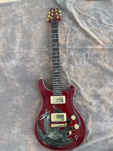 crimson phoenix six string electric guitar high end pickup ebony fingerboard 
crimson phoenix six string electric guitar high end pickup ebony fingerboard