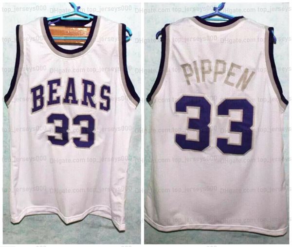 custom throwback pippen #33 high school basketball jersey bears white sewn any name number size s-4xl, Black
custom throwback pippen #33 high school basketball jersey bears white sewn any name number size s-4xl, Black