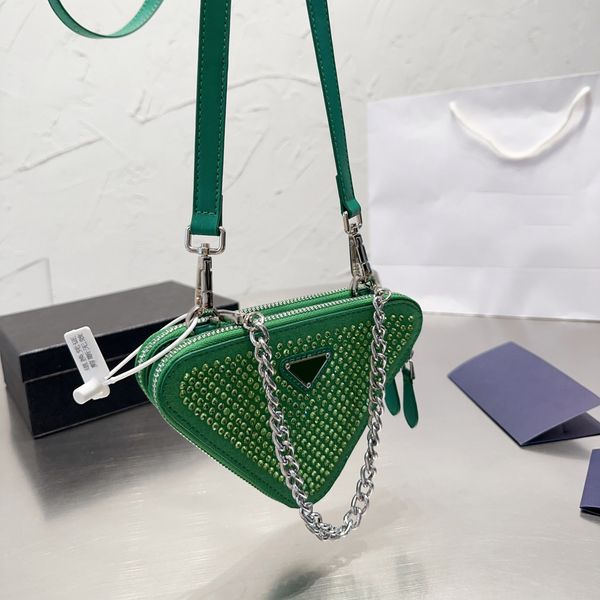 french shimmer full diamond triangle designer bags two in one wallets classic metal badge with silver chain totes leather strap crossbody wo
french shimmer full diamond triangle designer bags two in one wallets classic metal badge with silver chain totes leather strap crossbody wo