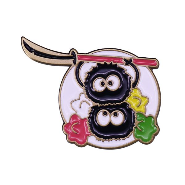 cute soot sprite button badge studio ghibli hayao miyazak anime gift, Blue