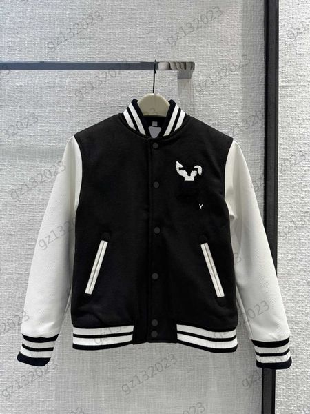 designer jacket women patchwork leather long sleeve striped hem casual jackets rabbit embroidery stand collar zipper warm outerwear luxury b, Black;brown
designer jacket women patchwork leather long sleeve striped hem casual jackets rabbit embroidery stand collar zipper warm outerwear luxury b, Black;brown