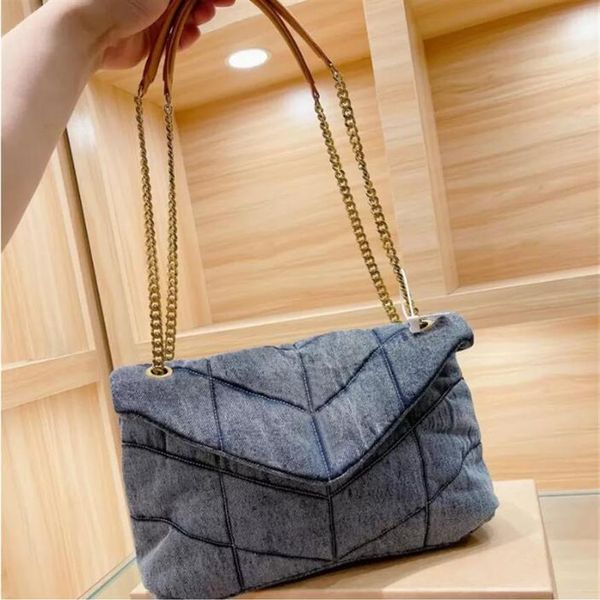 designer bag lady large shoulder bags loulou puffer washed denim totes handbag two colors230k
designer bag lady large shoulder bags loulou puffer washed denim totes handbag two colors230k