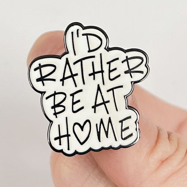 i'd rather be at home enamel pin music badge letter brooches jewelry accessories, Blue
i'd rather be at home enamel pin music badge letter brooches jewelry accessories, Blue