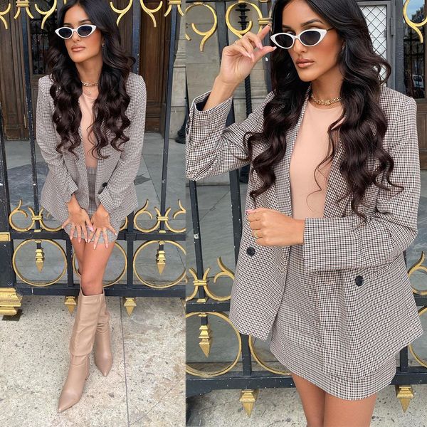 plaid women blazer suits street power slim fit evening party formal skirts wedding wear 2 pieces, Black;red
plaid women blazer suits street power slim fit evening party formal skirts wedding wear 2 pieces, Black;red