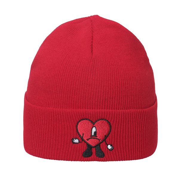 wholesale accessories women and kids winter autumn red heart label lovers knitted hat thick hooded bad bunny cap beanies hat, Silver
wholesale accessories women and kids winter autumn red heart label lovers knitted hat thick hooded bad bunny cap beanies hat, Silver