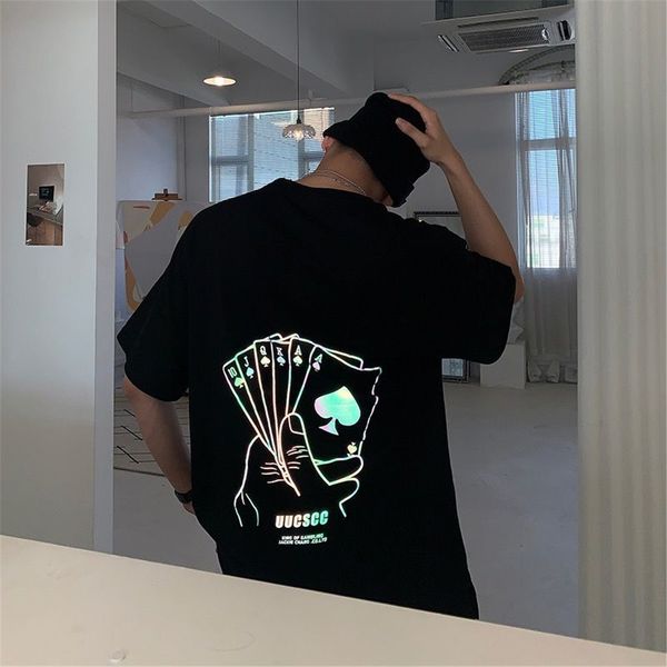 qnpqyx cool reflective poker men's tshirt streetwear men summer cotton harajuku t-shirt femme casual gothic, White;black
qnpqyx cool reflective poker men's tshirt streetwear men summer cotton harajuku t-shirt femme casual gothic, White;black