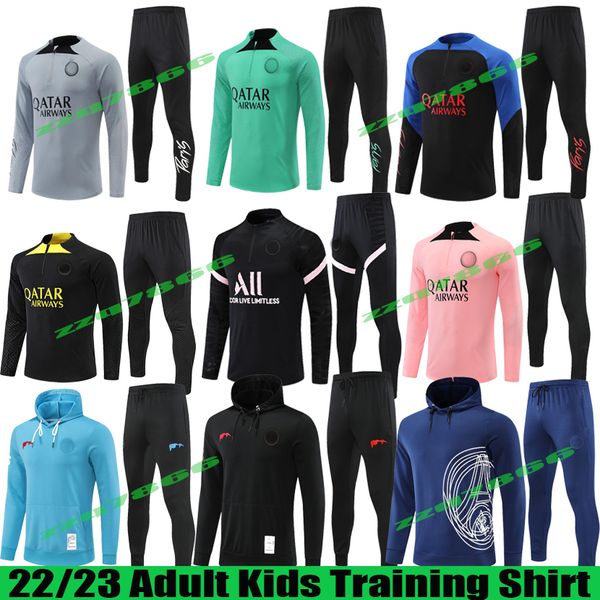 22 23 psgs jerseys tracksuits messis mbappe training kit survetement foot tuta retro futbol soccer football men and kids maillot camisetas c, Black
22 23 psgs jerseys tracksuits messis mbappe training kit survetement foot tuta retro futbol soccer football men and kids maillot camisetas c, Black