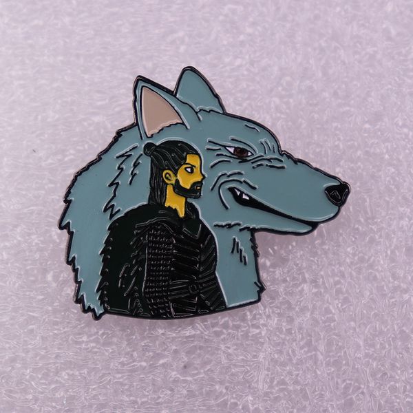 man and wolf enamel pin brooches cute anime movies games hard enamel pins collect metal cartoon brooch, Blue
man and wolf enamel pin brooches cute anime movies games hard enamel pins collect metal cartoon brooch, Blue