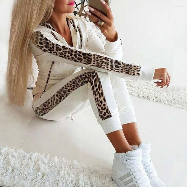 women's two piece pants 2pcs autumn women leopard tracksuits fashion 2022 lady patchwork long sleeve hooded hoodies sweatpants leisure, White
women's two piece pants 2pcs autumn women leopard tracksuits fashion 2022 lady patchwork long sleeve hooded hoodies sweatpants leisure, White