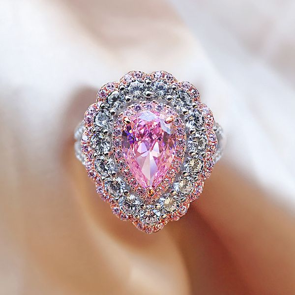 wedding accessories pure silver engagement rings fadeless palaiba pink pear diamond birdal ring proposal ring no fading ladies jewelry r110, White
wedding accessories pure silver engagement rings fadeless palaiba pink pear diamond birdal ring proposal ring no fading ladies jewelry r110, White