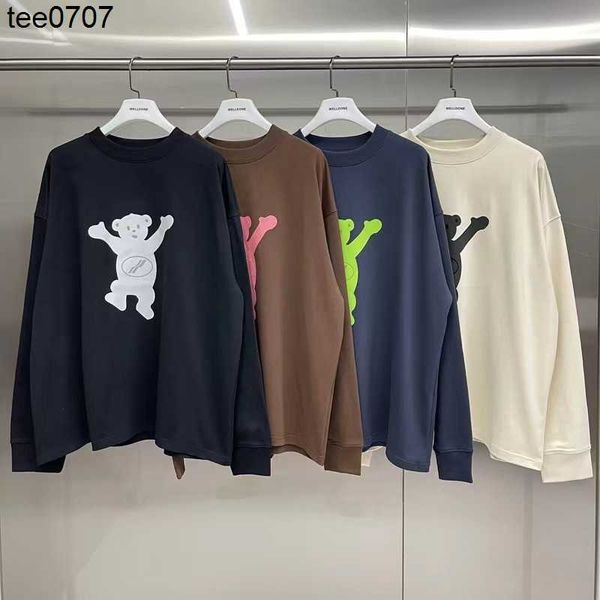 designer correct version we11done limited flocking teddy bear printed long sleeved t-shirt 2022 loose casual sweater for men and women size, Black
designer correct version we11done limited flocking teddy bear printed long sleeved t-shirt 2022 loose casual sweater for men and women size, Black