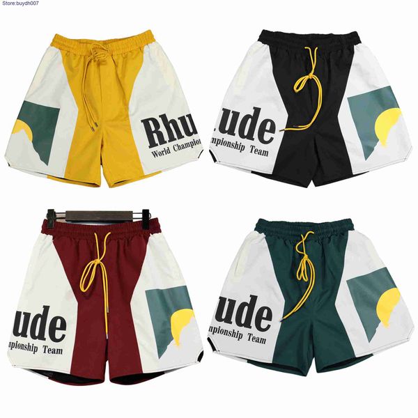 2023 new men's shorts fashion designer rhude couple american sports sunset print panel contrast casual beach pants, White;black
2023 new men's shorts fashion designer rhude couple american sports sunset print panel contrast casual beach pants, White;black