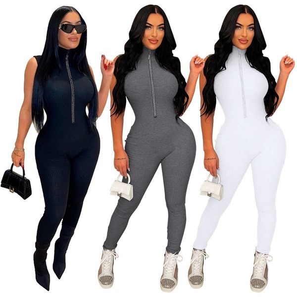 summer sleeveless jumpsuits women clothing spring autumn bodycon rompers solid jumpsuits one piece outfits skinny overalls clothes bulk item, Black;white
summer sleeveless jumpsuits women clothing spring autumn bodycon rompers solid jumpsuits one piece outfits skinny overalls clothes bulk item, Black;white