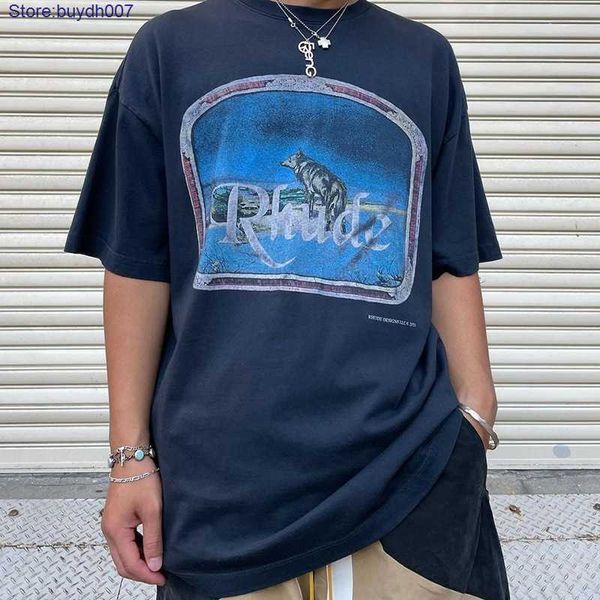 2023 new men's t shirt fashion designer rhude couple tide wolf lone wolf printed oversize hip hop short sleeve couple bottom, White;black
2023 new men's t shirt fashion designer rhude couple tide wolf lone wolf printed oversize hip hop short sleeve couple bottom, White;black