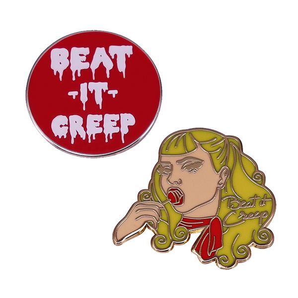 cry baby wanda woodward beat it creep lapel pin movie funny humor brooch red button /yellow double ponytail girl eating lollipop, Blue
cry baby wanda woodward beat it creep lapel pin movie funny humor brooch red button /yellow double ponytail girl eating lollipop, Blue