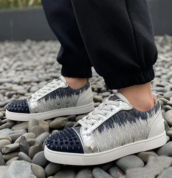 reds sole men women casual shoes low spiked junior sneaker brand spikes orlato rivets toe lace up trainers luxury brand eu35-47, Black
reds sole men women casual shoes low spiked junior sneaker brand spikes orlato rivets toe lace up trainers luxury brand eu35-47, Black