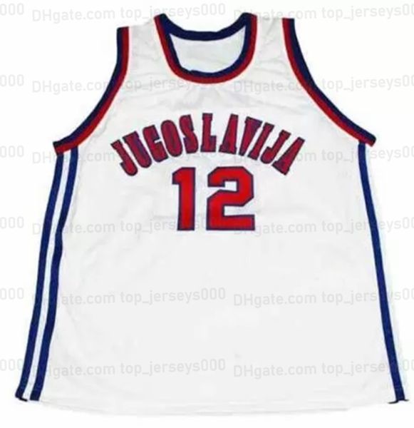 custom vlade divac #12 team jugoslavija serbia basketball jersey retro white sewn any name number size s-4xl, Black
custom vlade divac #12 team jugoslavija serbia basketball jersey retro white sewn any name number size s-4xl, Black