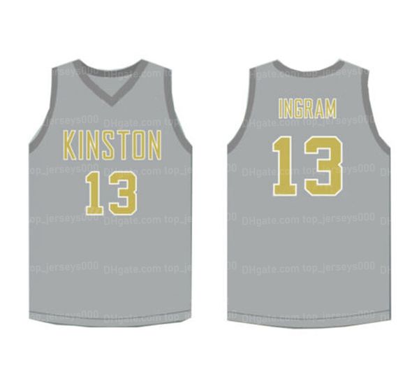 custom throwback b ingram #13 high school basketball jersey gray sewn any name number size s-4xl, Black
custom throwback b ingram #13 high school basketball jersey gray sewn any name number size s-4xl, Black