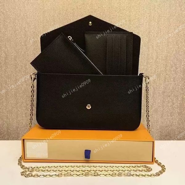 3pcs set women classic luxury designer handbag pochette felicie bag genuine leather handbags shoulder handbag clutch tote messenger shopping
3pcs set women classic luxury designer handbag pochette felicie bag genuine leather handbags shoulder handbag clutch tote messenger shopping