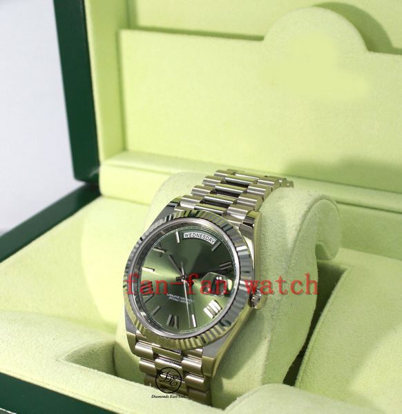 2023 qc automatic movement watch president 40mm day-date 228239 18k white gold green roman dial box/papers, Slivery;brown
2023 qc automatic movement watch president 40mm day-date 228239 18k white gold green roman dial box/papers, Slivery;brown