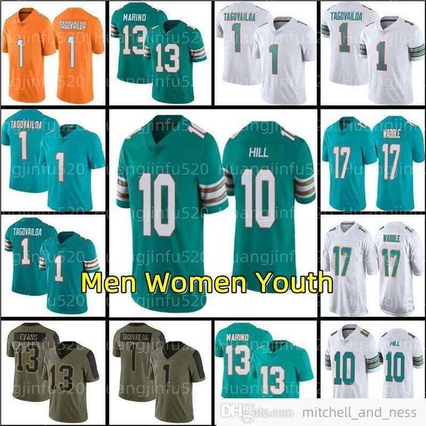 1 tua tagovailoa 10 tyreek hill football jersey 17 jaylen waddle 13 dan marino xavien howard jaelan phillips mike gesicki jerome men women, Black;red
1 tua tagovailoa 10 tyreek hill football jersey 17 jaylen waddle 13 dan marino xavien howard jaelan phillips mike gesicki jerome men women, Black;red