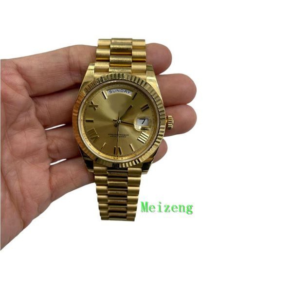 luxury wristwatch brand new 40 mm president day date champagne roman numeral 228238, Slivery;brown