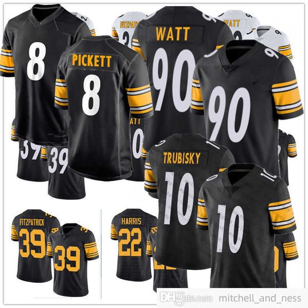s-6xl football 8 kenny pickett jersey 22 najee harris 10 mitchell trubisky 3 dwayne haskins 39 minkah fitzpatrick 90 tj watt roethlisberger, Black;red
s-6xl football 8 kenny pickett jersey 22 najee harris 10 mitchell trubisky 3 dwayne haskins 39 minkah fitzpatrick 90 tj watt roethlisberger, Black;red