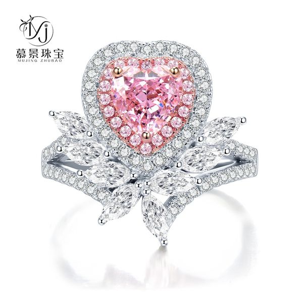 wedding accessories pure silver engagement rings fadeless palaiba pink heart diamond birdal ring proposal ring no fading ladies jewelry r261, White
wedding accessories pure silver engagement rings fadeless palaiba pink heart diamond birdal ring proposal ring no fading ladies jewelry r261, White