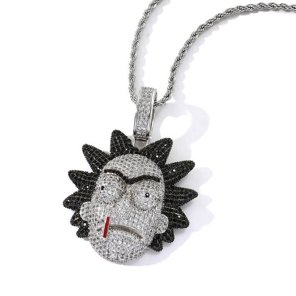 hip hop jewelry 18k gold plated iced out cz cartoon pendant necklace jewelry accessories for men, Silver
hip hop jewelry 18k gold plated iced out cz cartoon pendant necklace jewelry accessories for men, Silver