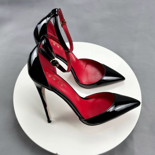 2023 summer brand ankle straps womens sandals red insole cm pointed toe pumps patent leather ladies high heels red bottoms hollow stilett, Black
2023 summer brand ankle straps womens sandals red insole cm pointed toe pumps patent leather ladies high heels red bottoms hollow stilett, Black