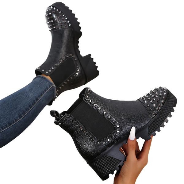 2023 rivet martin boots european american thick heel high heel women fashion short boot plus size 36-42, Black
2023 rivet martin boots european american thick heel high heel women fashion short boot plus size 36-42, Black