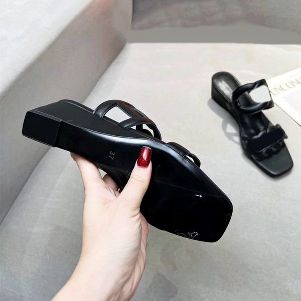 fashion women's high-heeled slippers summer new leather office wedged sandals pie seaside beach shoes 6cm size 35-43, Black
fashion women's high-heeled slippers summer new leather office wedged sandals pie seaside beach shoes 6cm size 35-43, Black