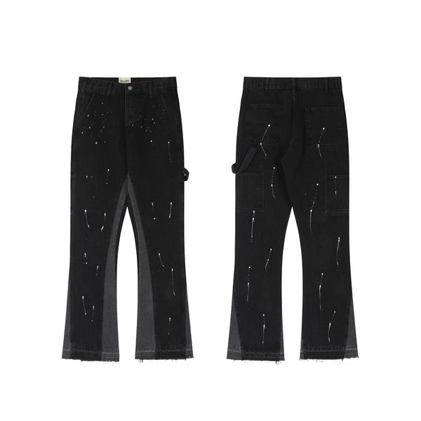 men's jeans high street retro splashed ink graffiti flares jeans vintage pants trousers retro sweatpants slim fit overalls boot cut pan, Blue
men's jeans high street retro splashed ink graffiti flares jeans vintage pants trousers retro sweatpants slim fit overalls boot cut pan, Blue