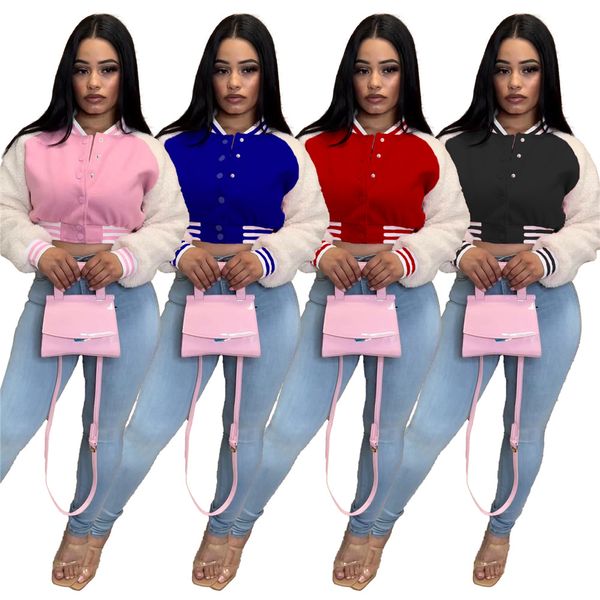 fall winter jacket women clothes casual lamb wool sleeve patchwork coats plus size 2xl female fashion baseball uniform outerwear streetwear, Black;brown
fall winter jacket women clothes casual lamb wool sleeve patchwork coats plus size 2xl female fashion baseball uniform outerwear streetwear, Black;brown